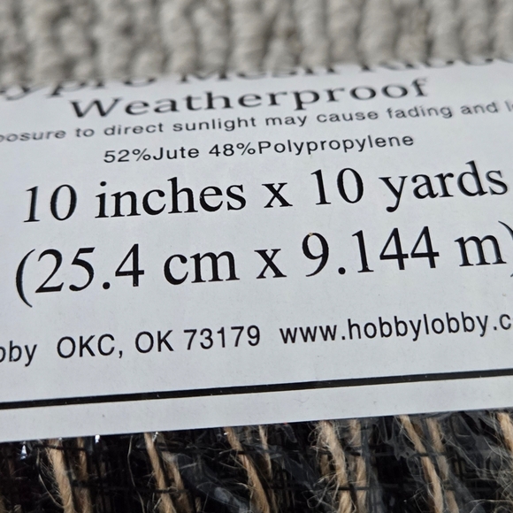 LOT OF (4) POLYPRO MESH RIBBON - BLACK AND TAN W/DECORATIVE DESIGN - Picture 5 of 5